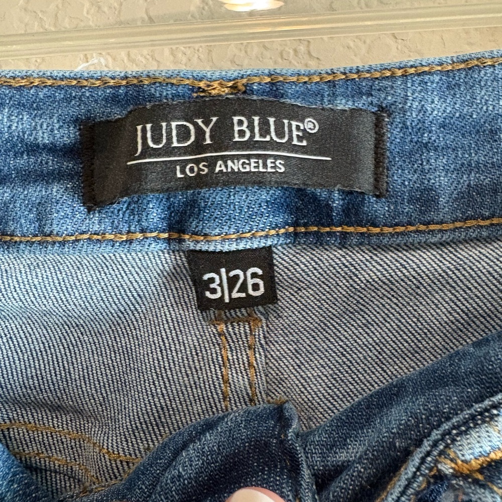 Judy Blue Giselle Tummy Control Flare Jeans High Rise Stretch Denim Size 26 - Picture 6 of 7